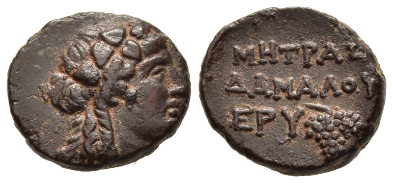 IONIA. Erythrai. Ae (Circa 300-200 BC). Metras, son of Damalos, magistrate. 

Ob...