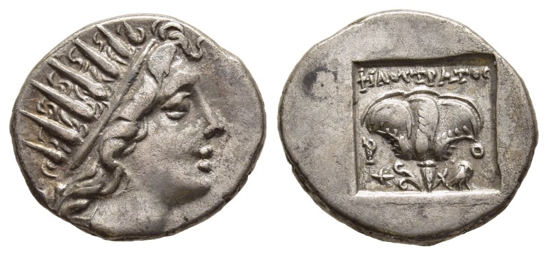 ISLANDS OFF CARIA. Rhodes. Drachm, Philostratos, magistrate (Circa 88-84 BC).
...