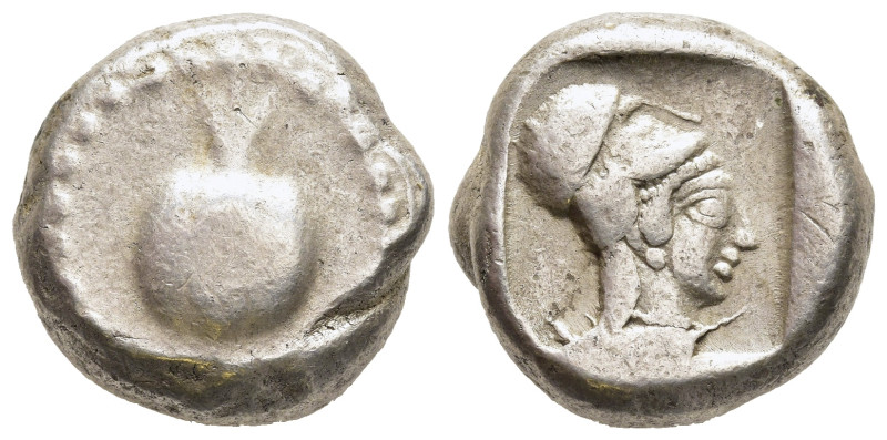 PAMPHYLIA. Side. Stater (Circa 460-430 BC). 

Obv: Pomegranate within dot-and-ca...