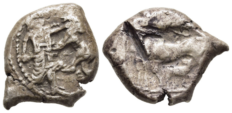 PHOENICIA. Sidon. Stater (Circa 409/406-402 BC).

Obv: Persian king or hero stan...