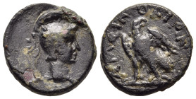 MACEDON. AMPHIPOLIS. Pseudo-autonomous. Ae (Circa 187-31).

Obv. Head helmeted of Athena right.
Rev: ΑΜΦΙΠΟΛΙΤΩΝ.
Eagle standing left, head right.

BM...