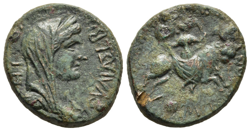 MACEDON. Amphipolis. Tiberius (14-37). Ae.

Obv: ΙΟΥΛΙΑ ΣΕΒΑΣΤΗ ΘΕΑ.
Veiled head...