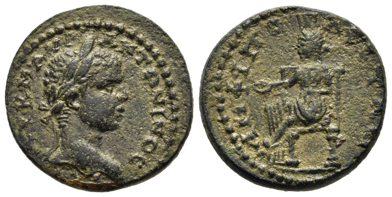 MACEDON. Amphipolis. Caracalla (198-217). Ae.

Obv: AVY K MAV ANTONINOC.
Laureat...
