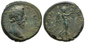 MACEDON. Thessalonica. Commodus (177.192). Ae.

Rev. ΘƐϹϹΑΛΟΝƐΙΚƐΩΝ.
Nike advancing right, holding wreath and palm.

RPC IV.1, 8291 (temp).

Very rare...