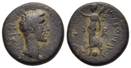 CORINTHIA. Corinth. Tiberius (14-37). A. Vatronius Labeo and L. Rutilius Placus magistrates. Ae. 

Obv: A VATRONIO LABEONE IIVIR
Laureate head right.
...