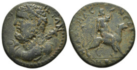 BITHYNIA. Heraclaea Pontica. Pseudo-autonomous issue (2nd century AD). Ae.

Obv: TON KTICTAN.
Diademed bust of Herakles left, holding club over his ri...