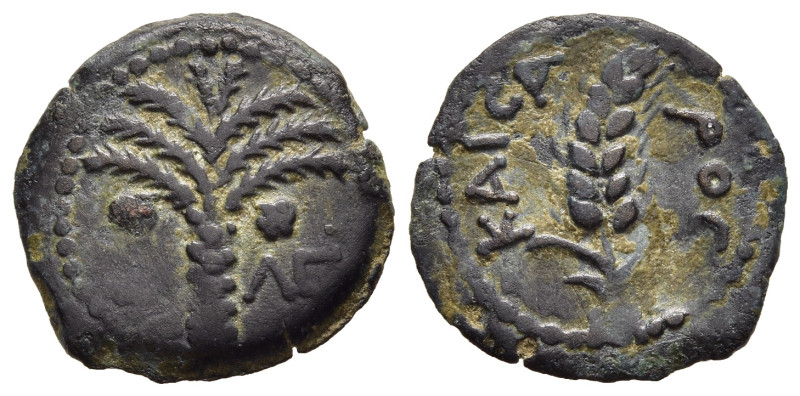 JUDAEA. Procurators. Coponius, 6-9. Ae. Prutah. Jerusalem. Dated year 36 (AD 6)....