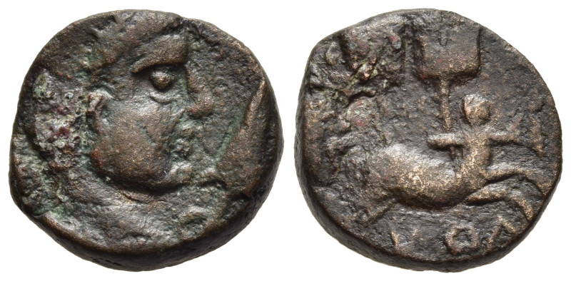 MESOPOTAMIA. Rhasaena. Elagabalus (218-222). Ae.

Obv: Laureate and draped bust ...