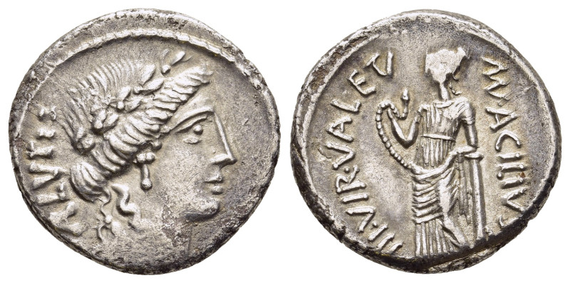MAN. ACILIUS GLABRIO. Denarius (49 BC). Rome.

Obv: [S]ALVTIS. 
Laureate head of...
