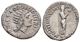 MARK ANTONY. Denarius (38 BC). Athens.

Obv: M ANTONIVS M F M N AVGVR IMP TERT. 
Mark Antony advancing right, holding lituus.
Rev: IIIVIR R P C COS DE...