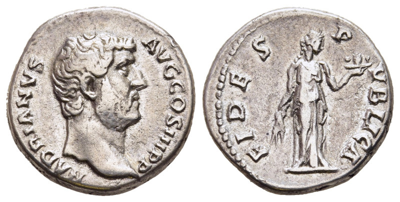 HADRIAN (117-138). Denarius. Rome.

Obv: HADRIANVS AVG COS III P P. 
Bare-headed...