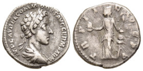 COMMODUS (177-192). Denarius. Rome.

Obv: IMP L AVREL COMMODVS AVG GERM SARM.
Laureate head right.

Rev. TR POT II COS P P.
Fides, draped, standing le...