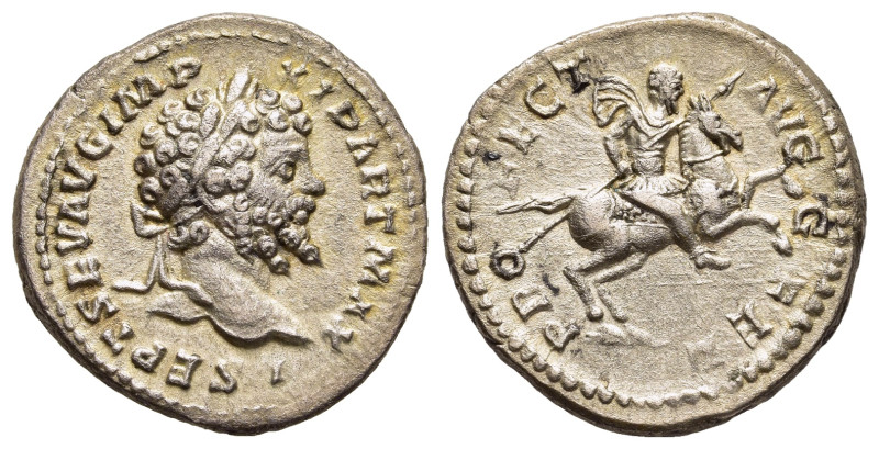 SEPTIMIUS SEVERUS (193-211). Denarius. Rome. 

Obv: L SEPT SEV AVG IMP XI PART M...