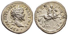 SEPTIMIUS SEVERUS (193-211). Denarius. Rome. 

Obv: L SEPT SEV AVG IMP XI PART MAX. 
Laureate head right.
Rev: PROFECT AVGG FEL. 
Septimius Severus, h...