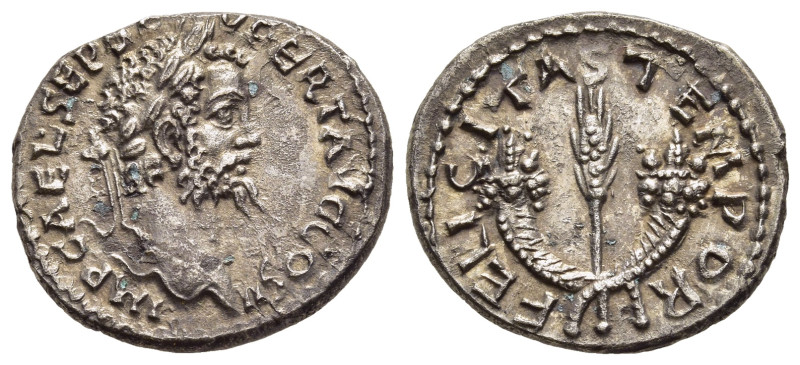 SEPTIMIUS SEVERUS (193-211). Denarius. Emesa.

Obv: IMP CAE L SEP SEV PERT AVG C...
