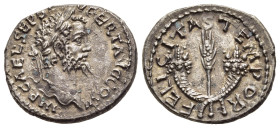 SEPTIMIUS SEVERUS (193-211). Denarius. Emesa.

Obv: IMP CAE L SEP SEV PERT AVG COS II. 
Laureate head right.
Rev: FELICIT TEMPOR. 
Grain ear between c...