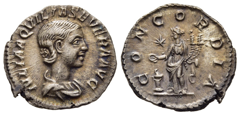 AQUILIA SEVERA (Augusta, 220-221 & 221-222). Denarius. Rome.

Obv: IVLIA AQVILIA...