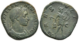 SEVERUS ALEXANDER (222-235). Sestertius. Rome. 

Obv: IMP ALEXANDER PIVS AVG. 
Laureate, draped and cuirassed bust right.
Rev: MARS VLTOR / S - C. 
Ma...