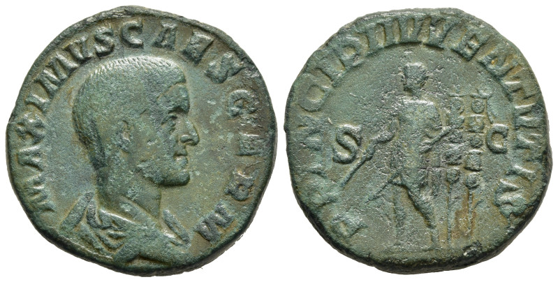 MAXIMUS (Caesar, 235/6-238). Sestertius. Rome.

Obv: MAXIMVS CAES GERM. 
Barehea...