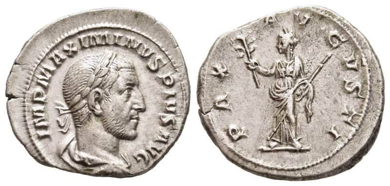 MAXIMINUS THRAX (235-238). Denarius. Rome.

Obv: IMP MAXIMINVS PIVS AVG. 
Laurea...