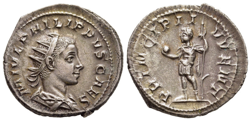 PHILIP II (Caesar, 244-247). Antoninianus. Rome. 

Obv: M IVL PHILIPPVS CAES. 
R...