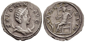 SALONINA (Augusta, 254-268). Antoninianus. Cologne.

Obv: SALONINA AVG. 
Diademed and draped bust right set on crescent.
Rev: VENVS FELIX. 
Venus seat...