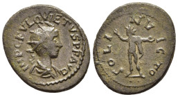 QUIETUS (Usurper, 260-261). Antoninianus. Emesa

Obv: IMP C FVL QVIETVS P F AVG. 
Radiate, draped and cuirassed bust right.
Rev: SOLI INVICTO. 
Sol st...