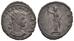 CLAUDIUS II GOTHICUS (268-270). Antoninianus. Cyzicus.

Obv: IMP C M AVR CLAVDIVS AVG. 
Radiate and cuirassed bust right; three pellets below.
Rev: PA...