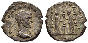 AURELIAN (270-275). Antoninianus. Siscia. 

Obv: IMP C AVRELIANVS AVG. 
Radiate, draped and cuirassed bust right.
Rev: CONCORDIA MILI / Q. 
Two Concor...