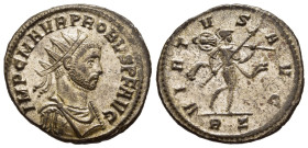 PROBUS (276-282). Antoninianus. Rome 

Obv: IMP C M AVR PROBVS P F AVG Bust of Probus, radiate, cuirassed, right
Rev: VIRTVS AVG///RZ
Mars, helmeted, ...