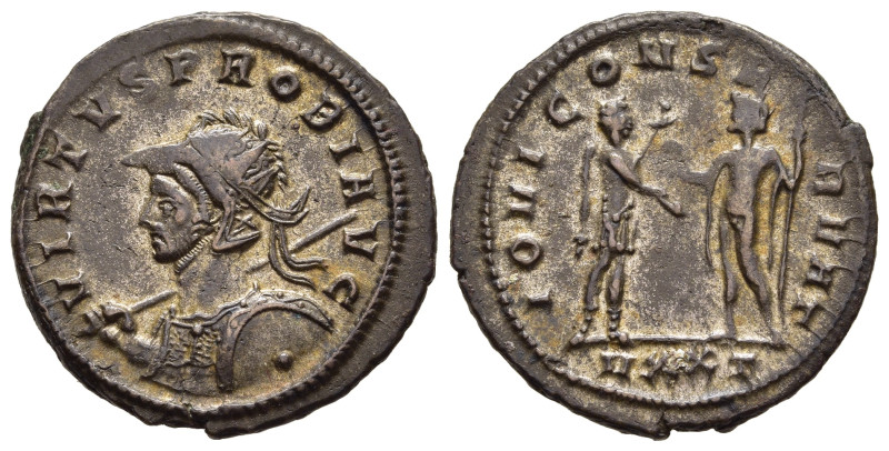 PROBUS (276-282). Antoninianus. Ticinum.

Obv: VIRTVS PROBI AVG. 
Radiate, helme...