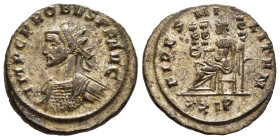 PROBUS (276-282). Antoninianus. Siscia.

Obv: IMP C PROBVS P F AVG. 
Radiate and cuirassed bust left.
Rev: FIDES MILITVM / XXIP. 
Fides seated left, f...