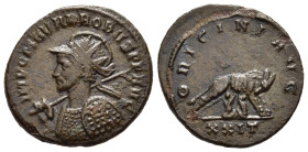 PROBUS (276-282). Antoninianus. Siscia. 

Obv: IMP C M AVR PROBVS P F AVG. 
Radiate, helmeted, and cuirassed bust left, holding spear over shoulder an...