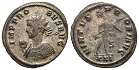 PROBUS (276-282). Antoninianus. Siscia. 

Obv: IMP PROBVS P F AVG. 
Radiate, draped and cuirassed bust left, hodging shield and spear on shoulder.
Rev...
