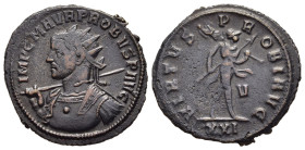 PROBUS (276-282). Antoninianus. Siscia.

Obv: IMP C M AVR PROBVS P AVG. 
Radiate, draped and cuirassed bust left, holding shield and spear over should...