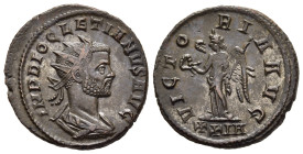 DIOCLETIAN (284-305). Antoninianus. Rome.

Obv: IMP DIOCLETIANVS AVG.
Radiate, draped and cuirassed bust right.
Rev. VICTORIA AVG / XXIA.
Victory stan...