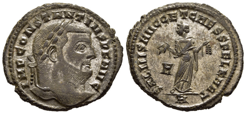 CONSTANTIUS I (305-306). Follis. Carthage. 

Obv: IMP CONSTANTIVS P F AVG. 
Laur...