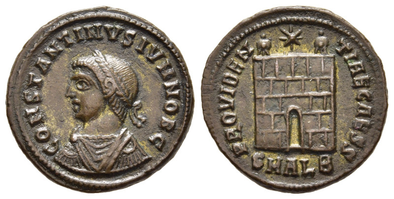 CONSTANTINE II (Caesar, 316-337). Follis. Alexandria.

Obv: CONSTANTINVS IVN NOB...