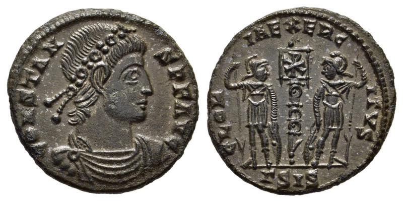 CONSTANS (337-350). Follis. Siscia.

Obv: CONSTANS P F AVG.
Laureate and rosette...