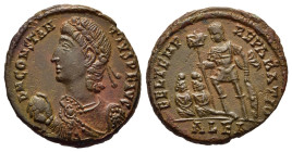CONSTANTIUS II (337-361). Ae Centenionalis. Alexandria.
 
Obv: D N CONSTANTIVS P F AVG.
Laurel and rosette diademed, draped and cuirassed bust left, h...