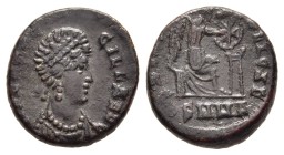 AELIA FLACILLA (Augusta, 379-386/8). Ae Nummus. Heraclea.

Obv: AEL FLACCILLA AVG.
Diademed and draped bust right.
Rev: SALVS REIPVBLICAE.
Victor...