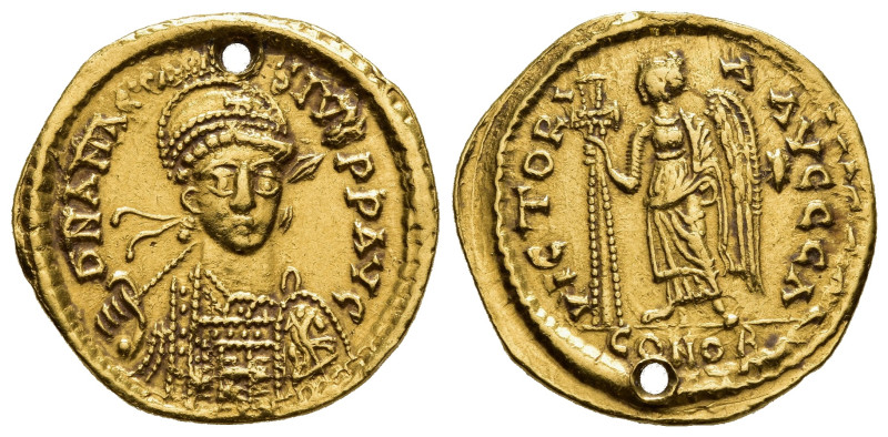 ANASTASIUS I (491-518). Gold Solidus. Constantinople.

Obv: D N ANASTASIVS P P A...