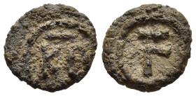 JUSTINIAN I (527- 565) Lead 3 Nummi piece, apparently struck in the aftermath of the earthquake that devastated Antioch in 528.

Enigmatic date: ΚΘ= (...