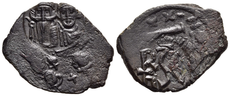 HERACLIUS with HERACLIUS CONSTANTINE (610-641). Ae Follis. Uncertain mint in Sic...