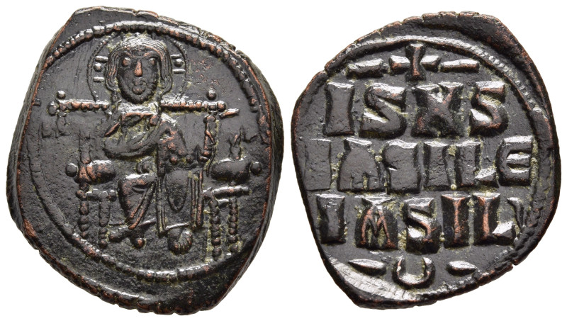 ANONYMOUS FOLLES. Class D. Time of Constantine IX (Circa 1042-1055).

Obv: Chris...