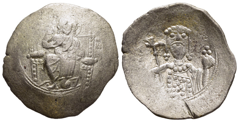 ALEXIUS I COMNENUS (1081-1118). Aspron Trachy. Constantinople.

Obv: IC - XC. 
C...