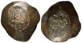 ALEXIUS III ANGELUS-COMNENUS (1195-1203). Trachy. Constantinople.

Obv: Bust of Christ Pantocrator facing, raising right hand in benediction and holdi...