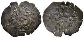 MICHAEL VIII PALAEOLOGUS (1261-1282). Trachy. Thessalonica. 

Obv: Facing bust of St. Demetrios, holding cross.
Rev: Michael standing facing, holding ...