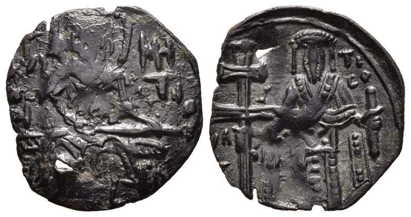 ANDRONICUS II PALEOLOGUS (1282-1328). Trachy. Thessalonica. 

Obv: St. Demetrius...