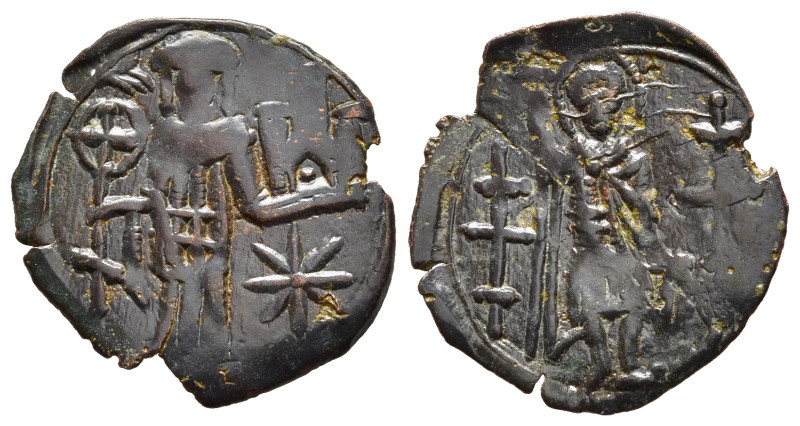 JOHN V PALAEOLOGUS (1341-1391). Ae Assarion. Thessalonica

Obv: John standing fa...